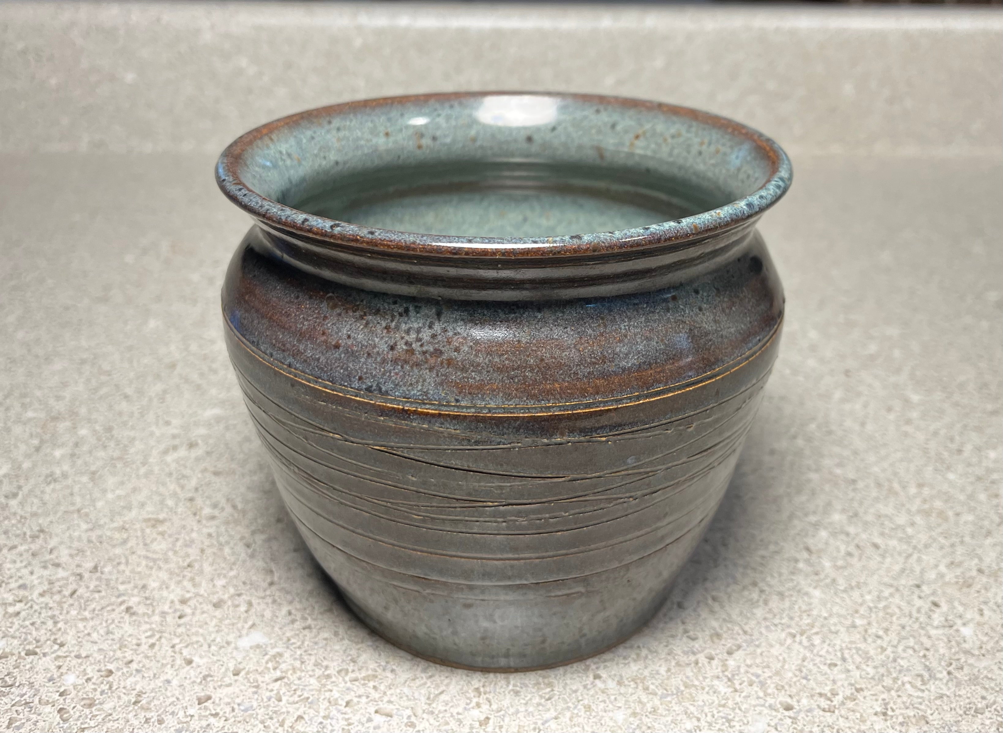 Flared Pot, Stripe Pattern