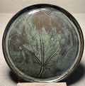 Stoneware Plate, Fig Leaf Imprint