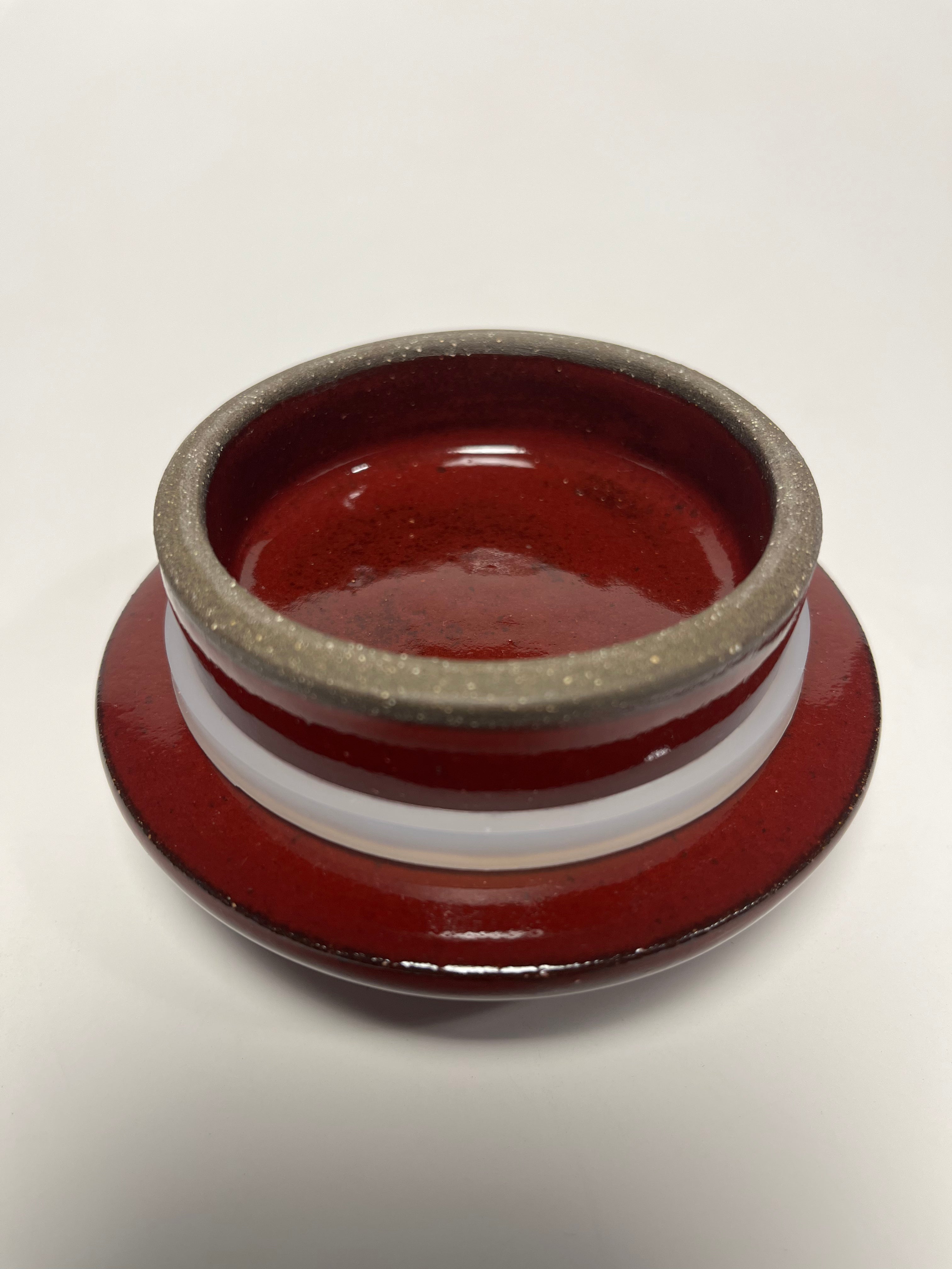 Lidded Jar, Floral Band