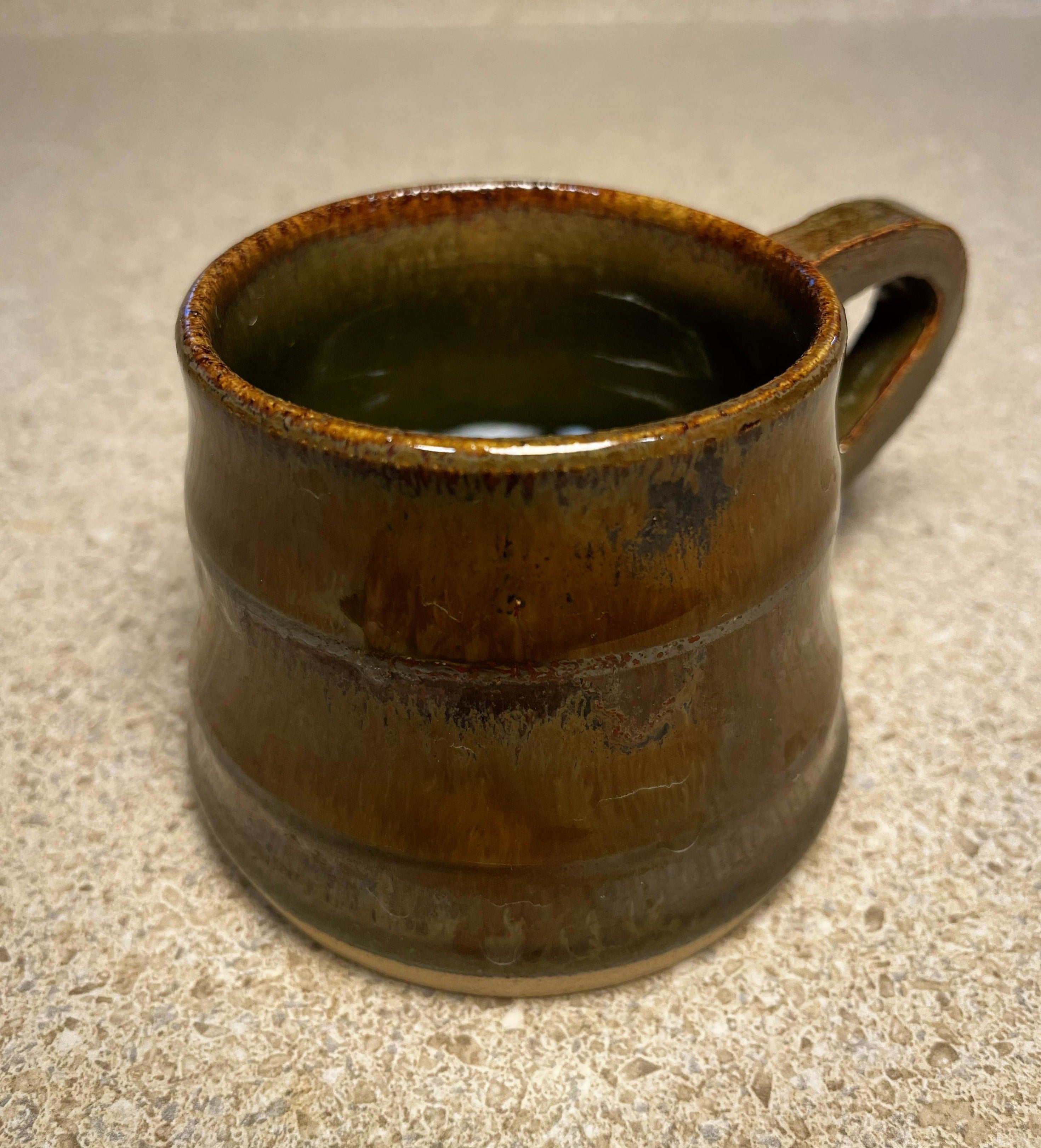 Stoneware Mug, Yellow Tiered